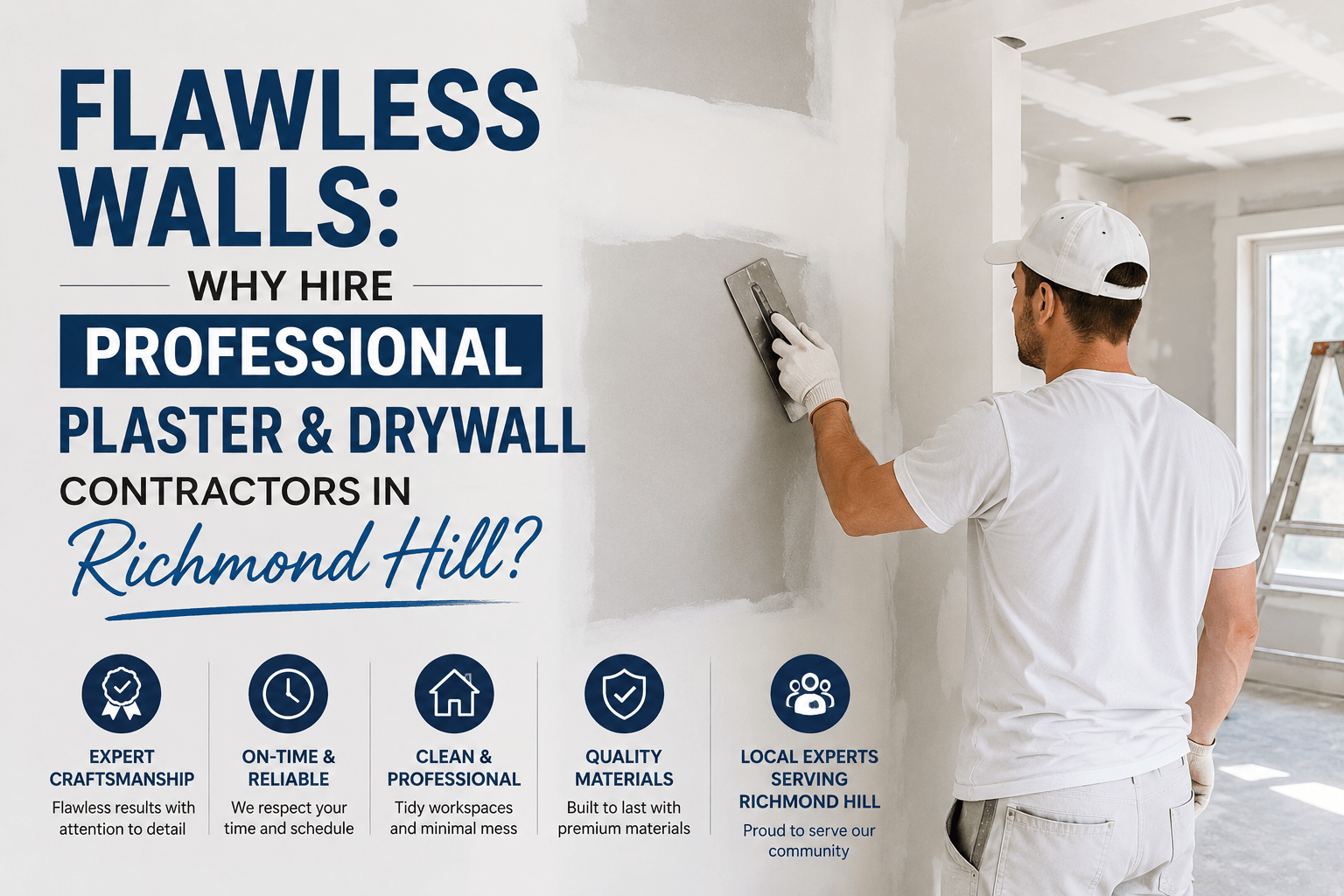 Flawless Walls: Why Hire Professional Plaster & Drywall Contractors in Richmond Hill?